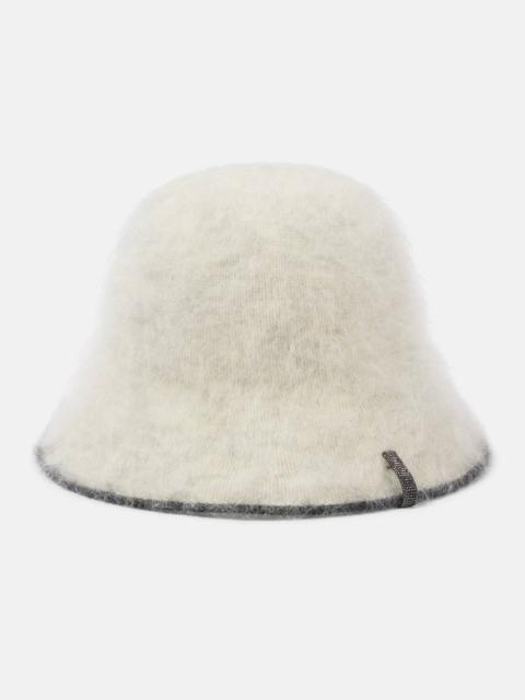 Brunello Cucinelli Knitted mohair-blend cloche hat