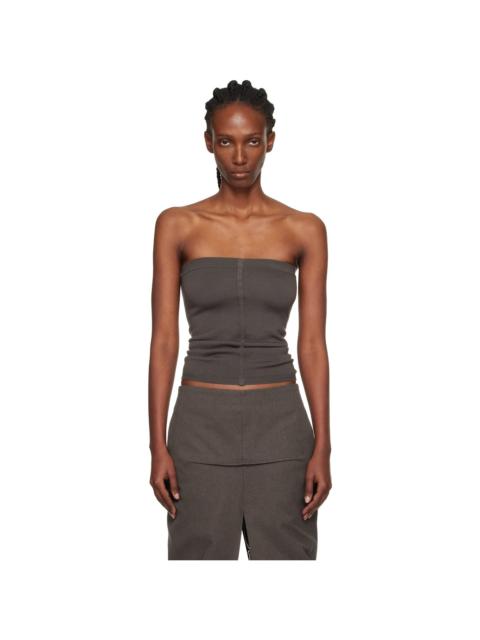 Rick Owens Gray Concordians Runway Tube Top