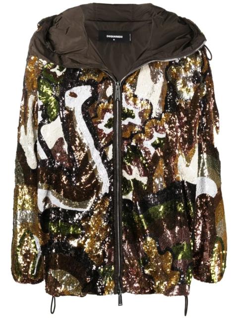 DSQUARED2 sequinned zip-up jacket