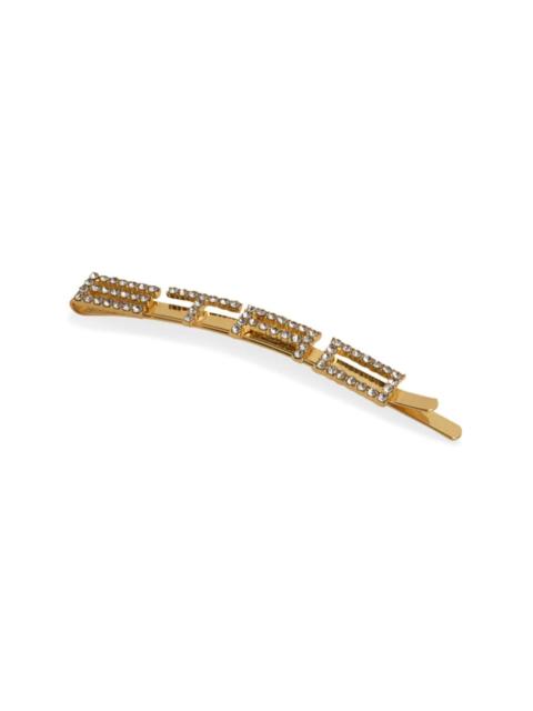 Etro logo-lettering rhinestone hair clip