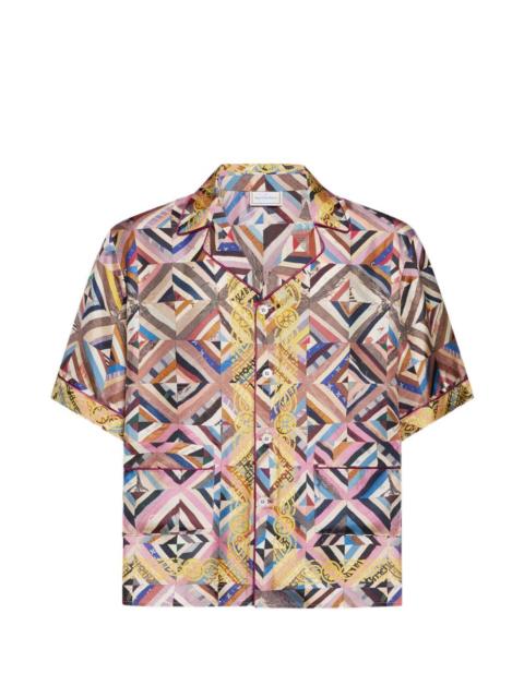 Pierre-Louis Mascia mosaic-pattern short-sleeve shirt