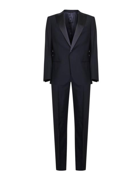 GIORGIO ARMANI Blue wool twill Icon Soho slim fit tuxedo suit