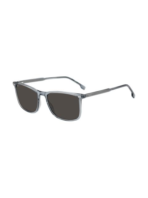 BOSS TRANSPARENT-BLUE SUNGLASSES WITH TEMPLE LOGO
