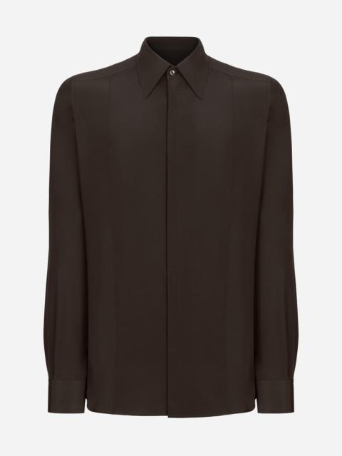 Dolce & Gabbana Silk Martini-fit shirt with shirt front