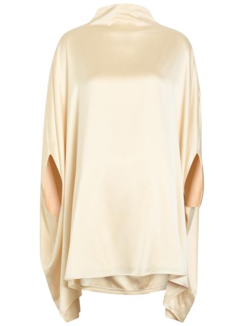 armarium Armarium Miranda Cape-effect Stretch-silk Satin Mini Dress