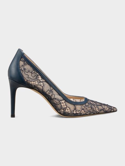 Stuart Weitzman 85mm Stuart Power Lace Pumps