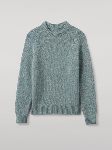Johnstons of Elgin Fyfe Bright Blue Cashmere Jumper