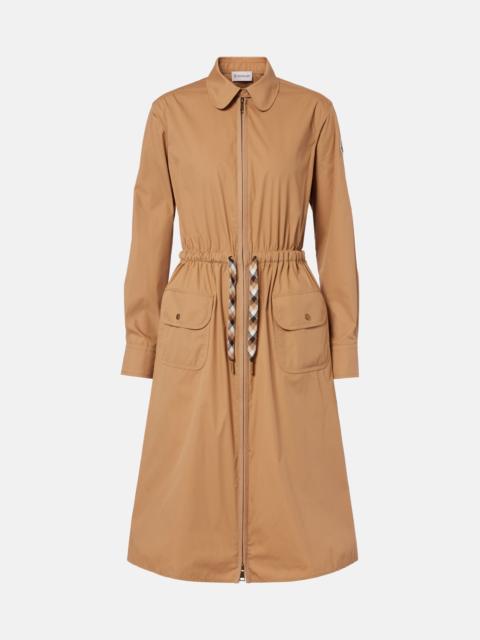 Moncler Cotton-blend zip-up shirt dress