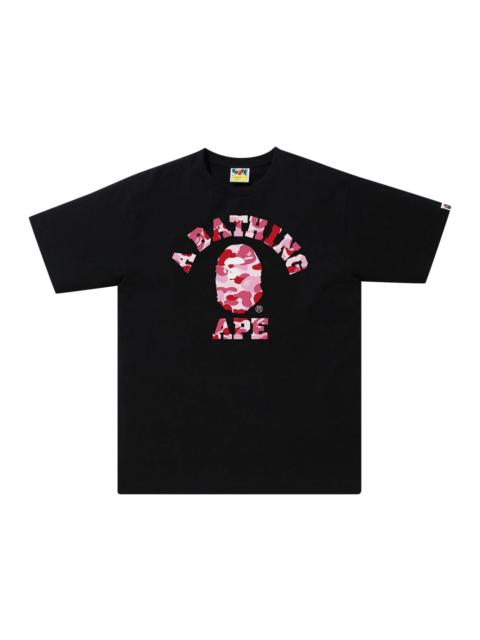 A BATHING APE® BAPE ABC Camo College Tee 'Black/Pink'