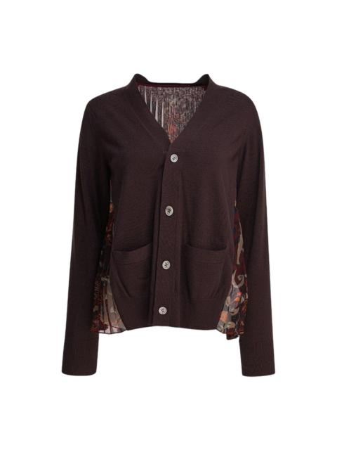 sacai Floral Print Cardigan