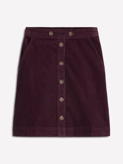 BODEN Cecelia Cord Skirt-Deep Aubergine