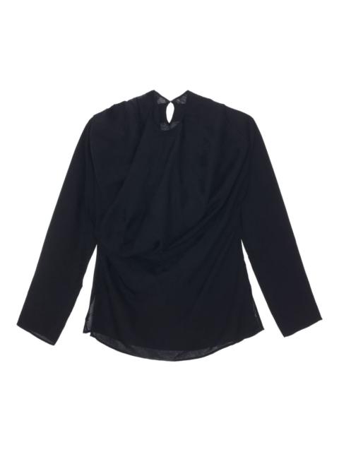 UMA WANG draped asymmetric blouse