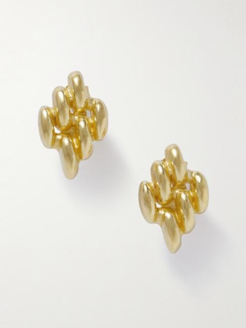 YSSO Mini Chain Link Gold-plated Earrings