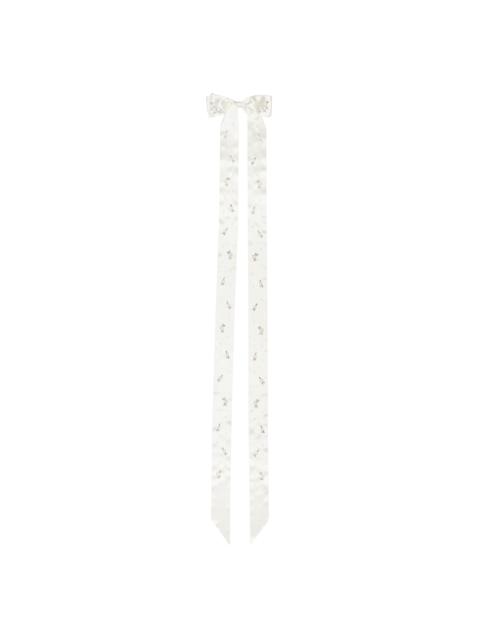 SSENSE Exclusive White Extra Long Turbo Embellished Bow Hair Clip