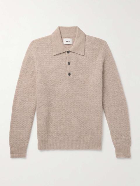 NN07 Alfie 6651 Brushed-Knit Polo Sweater