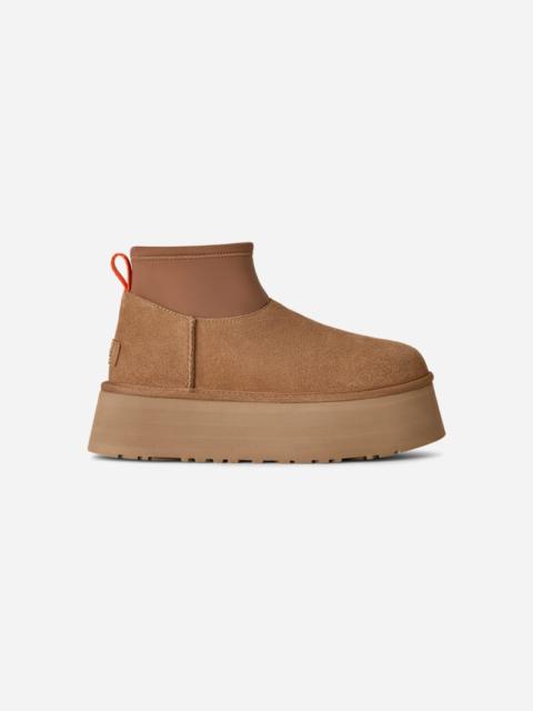UGG ® Women's Classic Mini Dipper Suede/Neoprene/Recycled Materials/Polyester Classic Boots in Chestnut
