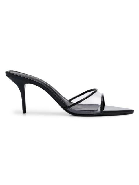 SCHUTZ Women's Elodie Vinyl 75MM Patent Leather Sandals - Transparent Black