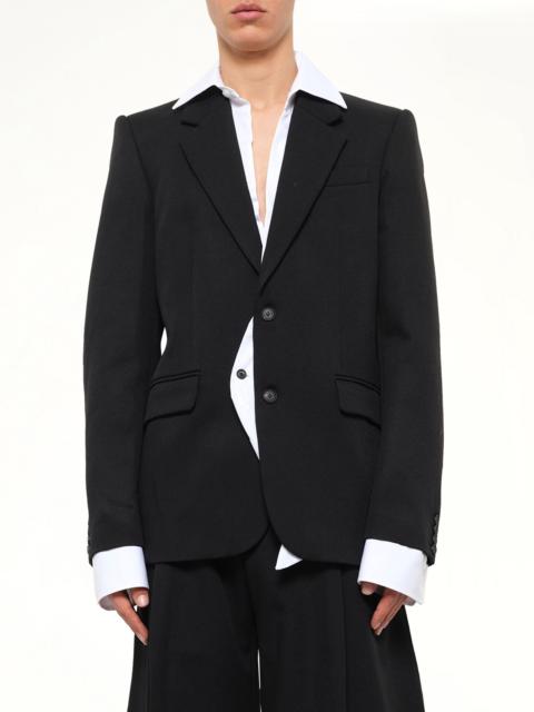 EGONLAB Illusion Tailored Wool Jacket in Black