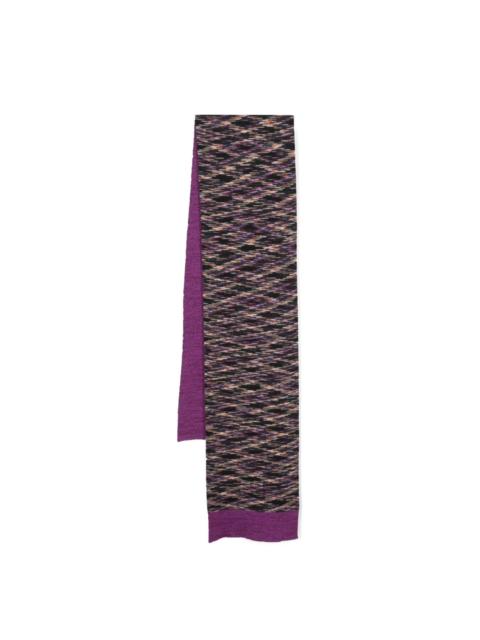 Missoni patterned-intarsia reversible scarf