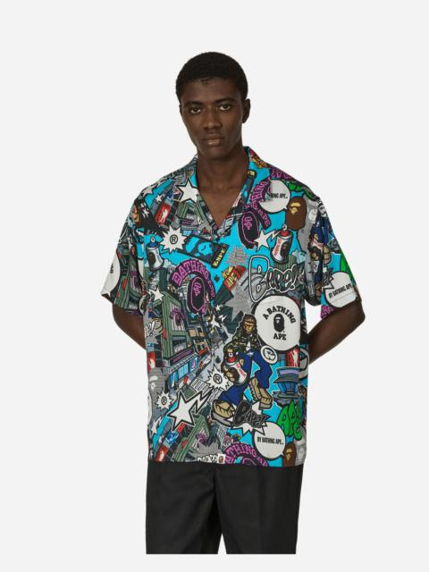 A BATHING APE® Comic Art Open Collar Shirt Multicolor