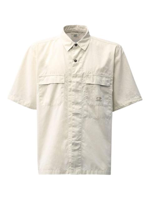 C.P. Company logo-embroidered shirt