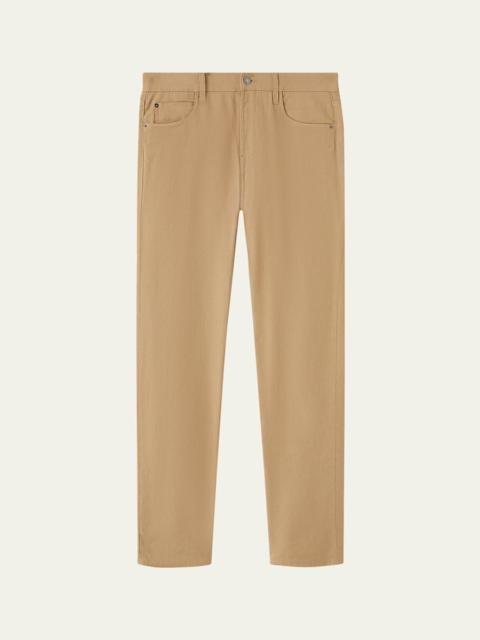 Loro Piana Men's Quarona Linen and Cotton Straight-Leg Jeans