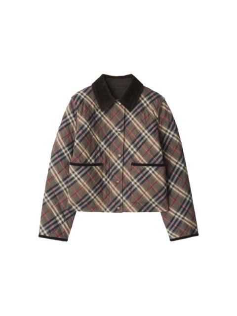 Check quilted jacket
