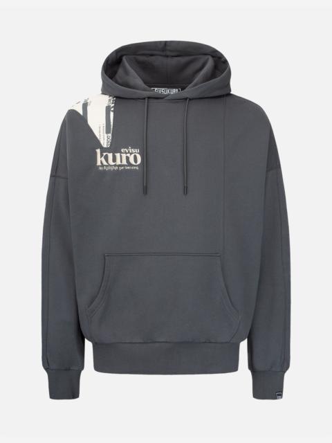 EVISU Logo Printed Pannel Hoodie