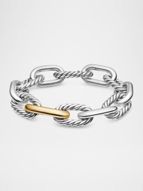 DAVID YURMAN 13.5mm Madison Chain Link Bracelet in Silver and 18K Yellow Gold