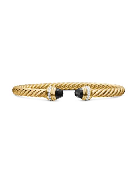 DAVID YURMAN Women's Classic Cablespira Bracelet in 18K Yellow Gold - Black Onyx