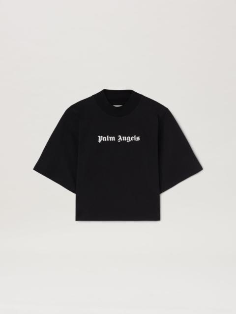 Palm Angels Logo Cropped T-Shirt Black