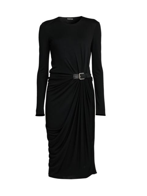 TOM FORD Women's Ruched Crepe Jersey Cocktail Dress - Naa Black