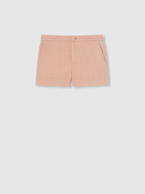 GUCCI Textured wool tweed shorts