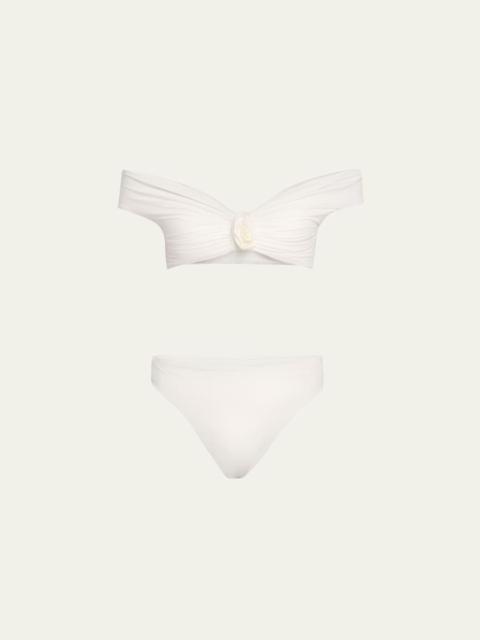 MAYGEL CORONEL Sauco Off-Shoulder Two-Piece Swimsuit