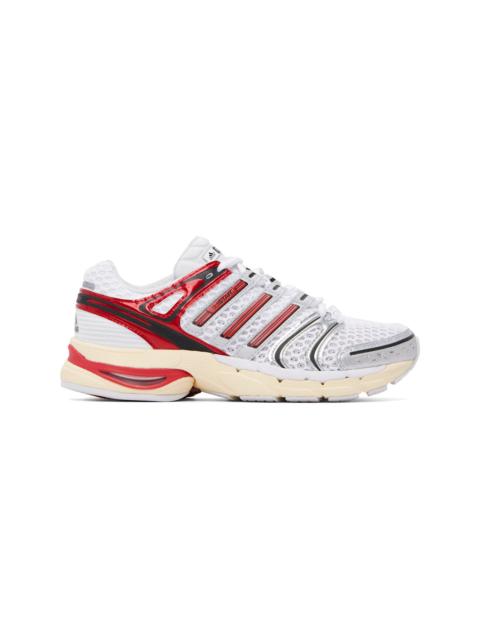 adidas Originals White & Red Adistar Control 5 Sneakers