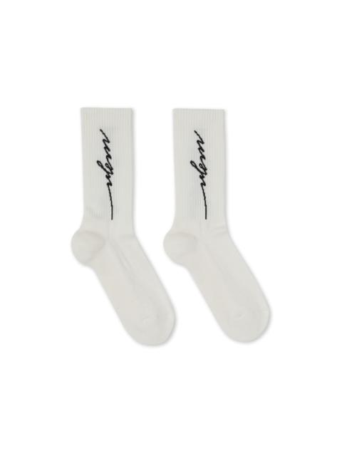 MSGM Socks with jacquard cursive logo