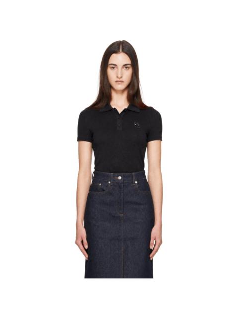 Maison Kitsuné Black Fortune Fox Jersey Polo