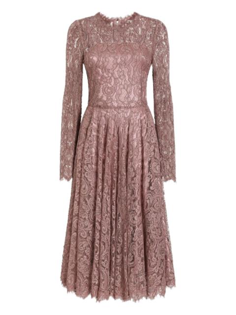 Dolce & Gabbana long-sleeve lace midi dress