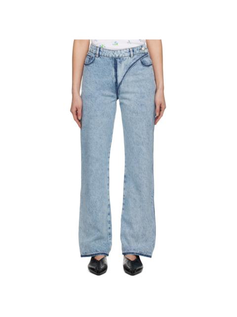 NINA RICCI Blue Washed-Out Jeans
