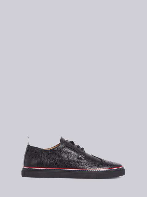 Thom Browne Black Pebbled Brogue Sneaker