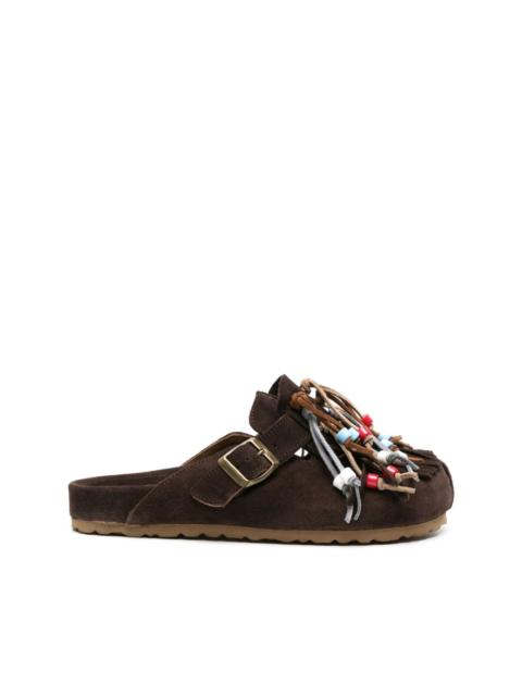 SCAROSSO Gea tasselled suede slippers