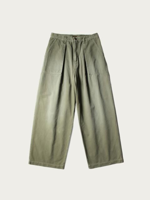 Kapital Herringbone FATIGUE Baggy Pants - Khaki