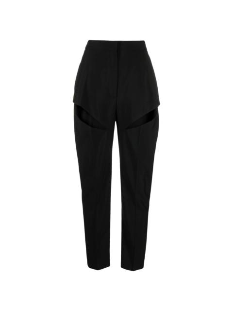 cut-out tapered trousers