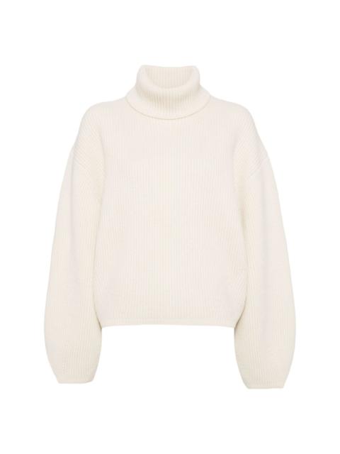 ribbed turtleneck top