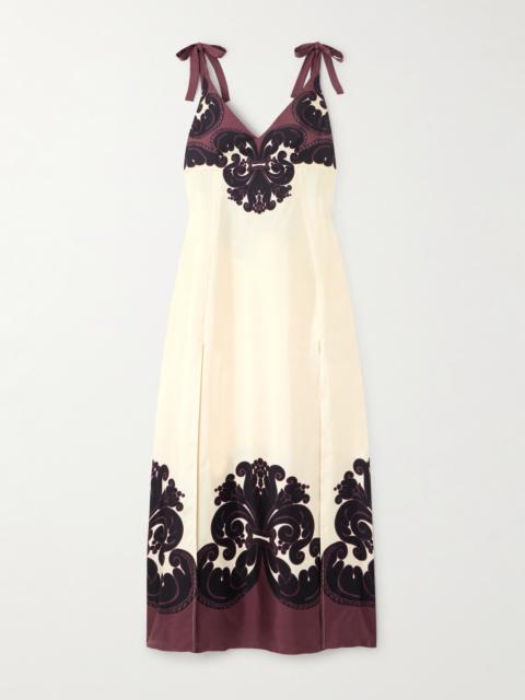 La DoubleJ Favorita Printed Silk-twill Maxi Dress