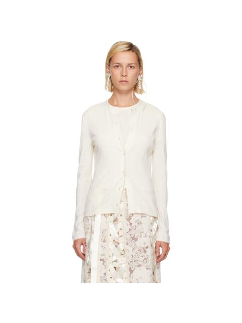 Simone Rocha Off-White Pointelle Cardigan