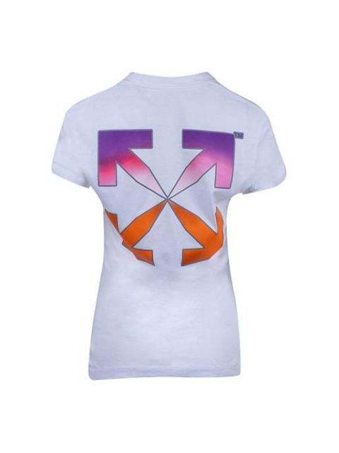 Off-White (WMNS) Off-White SS21 Gradient Arrow Logo Short Sleeve Version White OWAA040R21JER0010184