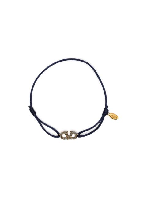 Valentino VLogo Signature crystal cord bracelet