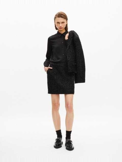 The Kooples SHORT SKIRT IN SHINY BLACK TWEED