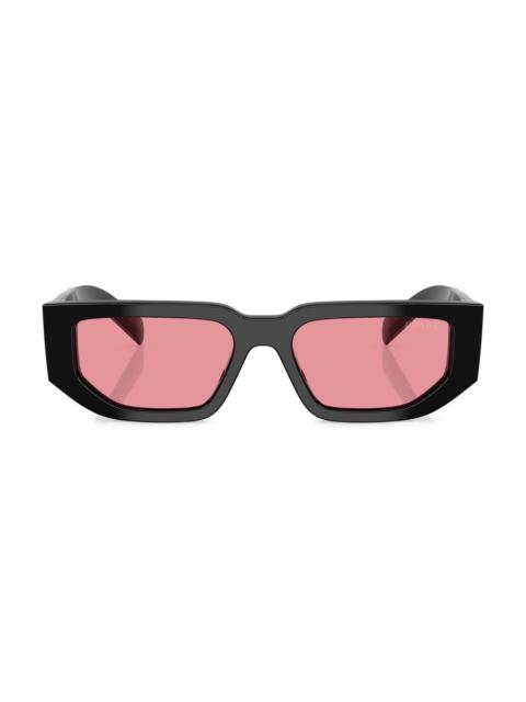 Prada Men's 54MM Rectangular Sunglasses - Black Pink